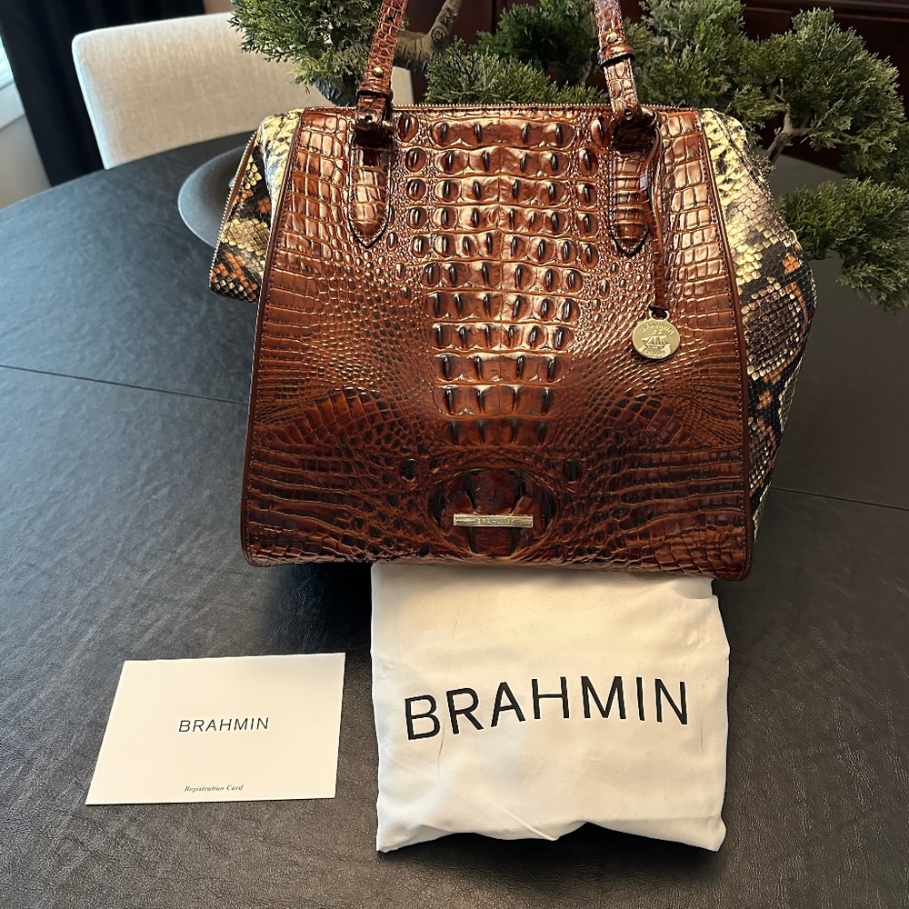 Brahmin croc purse